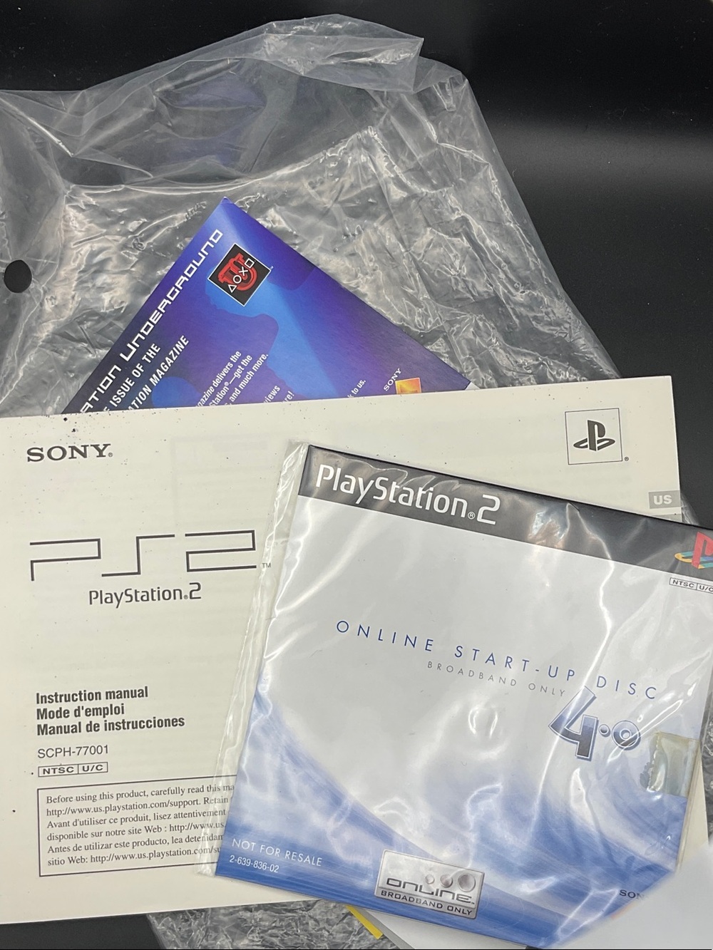 Sony PlayStation 2 Online Start-Up Disc Insert - White/Blue
